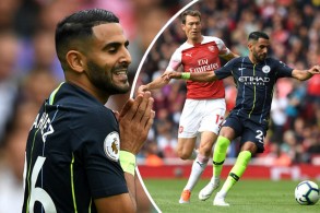 محرز يمتع ويبهر في أولى مبارياته بالدوري الإنكليزي مع مانشستر سيتي