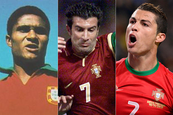 رونالدو ينافس فيغو وأوزوبيو على أفضل لاعب بالبرتغال