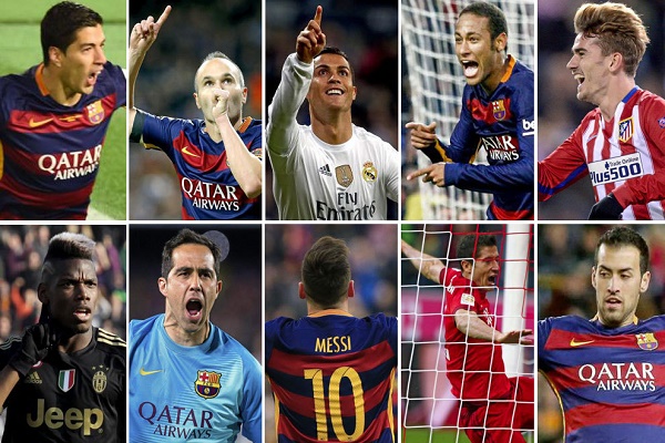 برشلونة يسيطر على قائمة أفضل 10 لاعبين في العالم