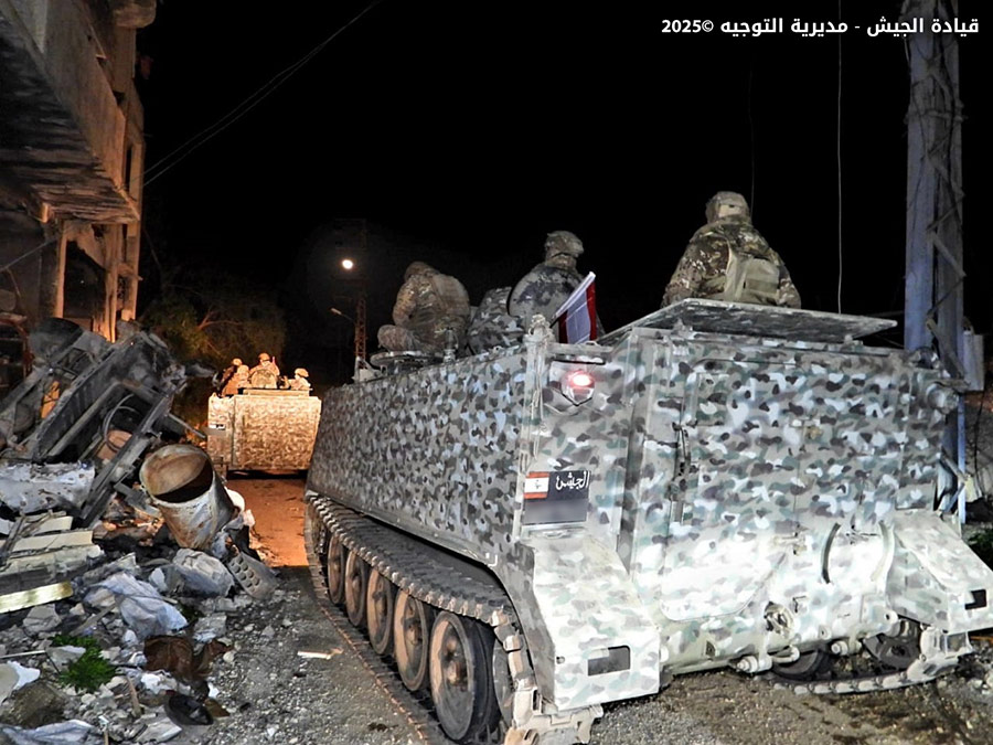 الجيش اللبناني يدخل إلى القرى الجنوبية بعد انسحاب الجيش الإسرائيلي منها © مديرية التوجيه