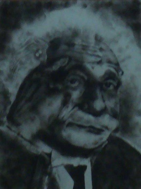 اينشتاين - رسم بلهب الشمعة
