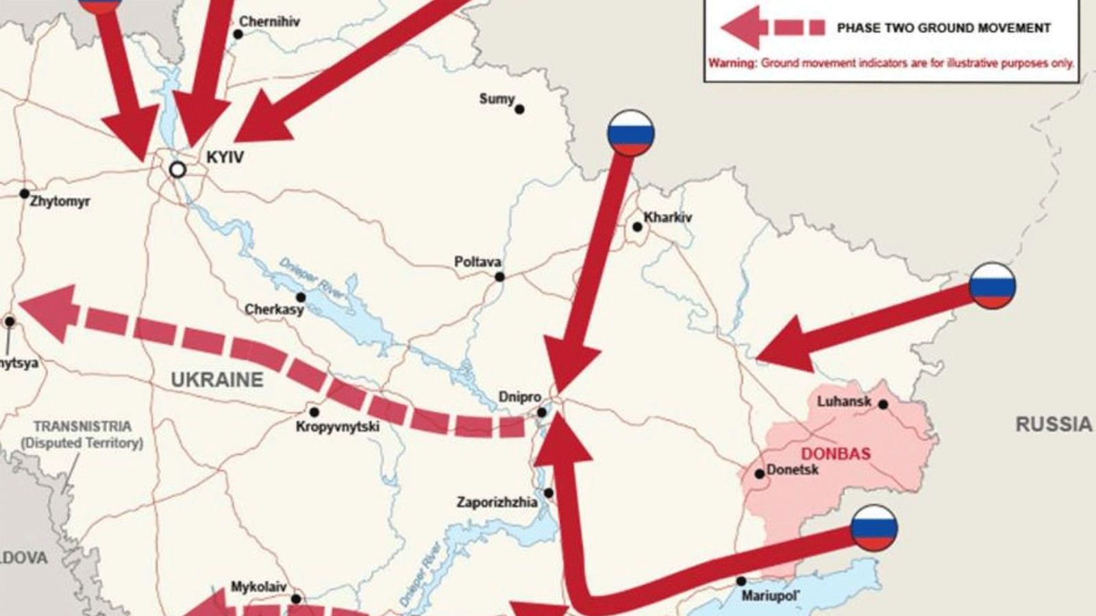 اوكرانيا وروسيا خريطة اسباب حرب