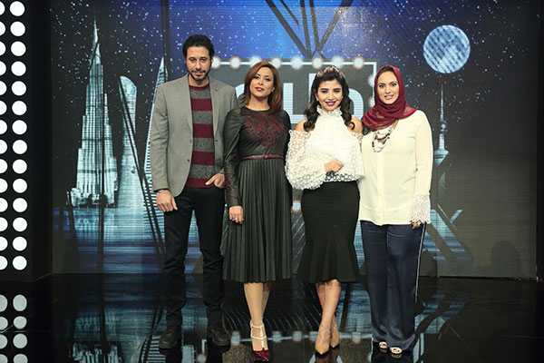 أحمد السعدني وشهد بلان مع مقدمتي برنامج 