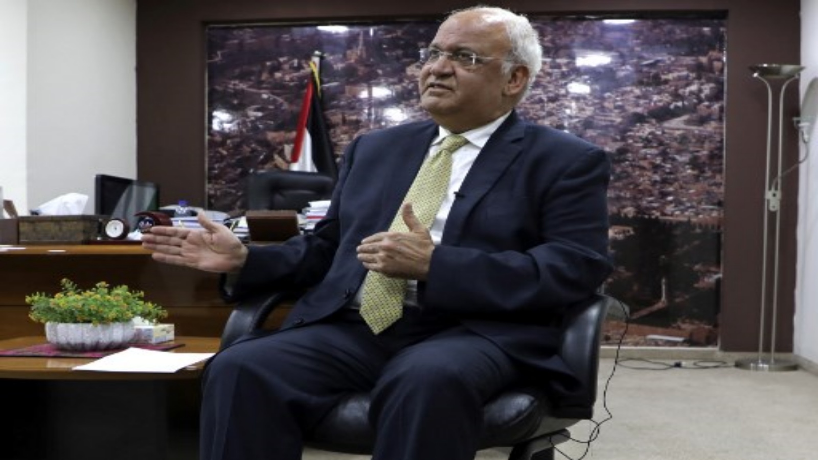 The deterioration of the health of Saeb Erekat, Secretary of the Palestine Liberation Organization