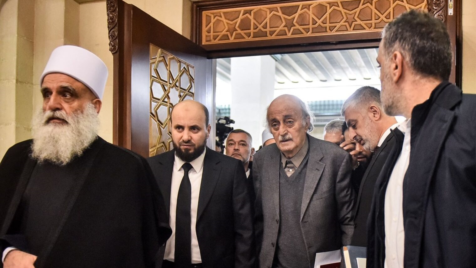 وليد جنبلاط خلال زيارته الأخيرة لسوريا