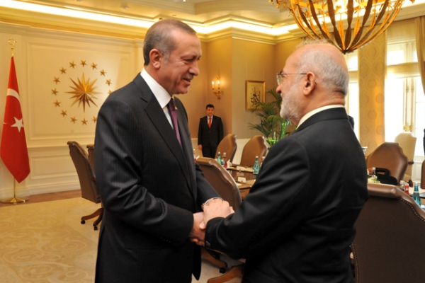 الجعفري خلال لقاء مع أردوغان