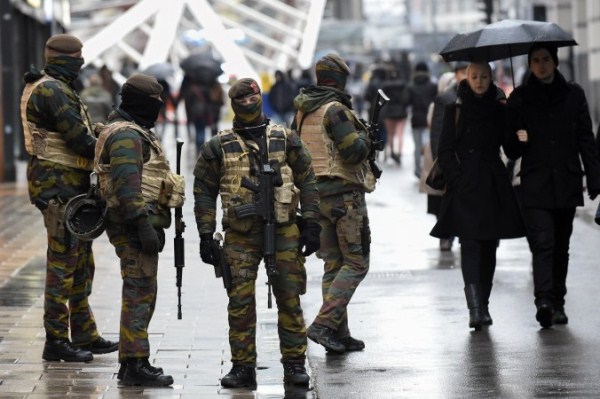 عناصر من الأمن البلجيكي في بروكسل