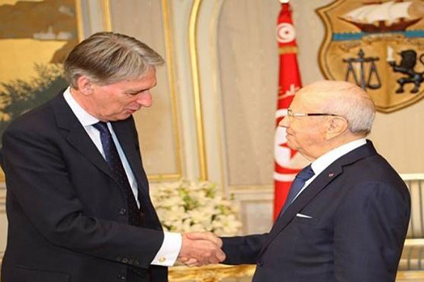 الرئيس التونسي مستقبلا هاموند