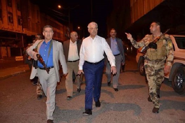 اثيل النجيفي محافظ بابل في جولة ليلية بشوارع الموصل