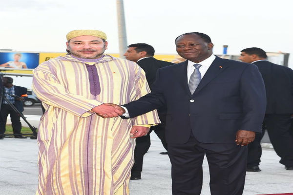 استقبال العاهل المغربي الملك محمد السادس في أبيدجان