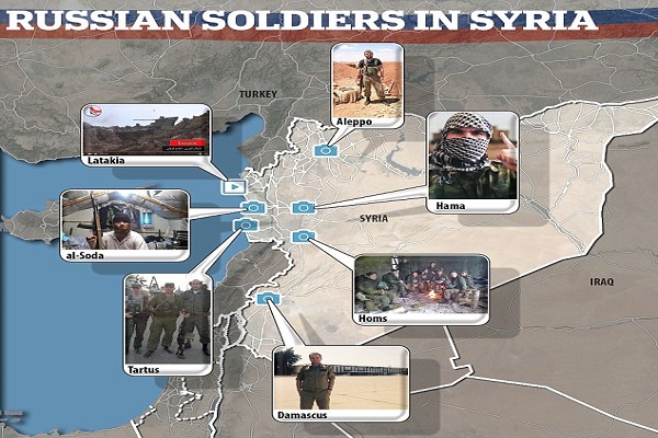 صورة تبين المواقع الروسية في سوريا 