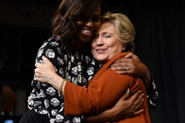 ميشيل أوباما تدعم مساعي كلينتون لتصبح اول امرأة تتولى رئاسة الولايات المتحدة