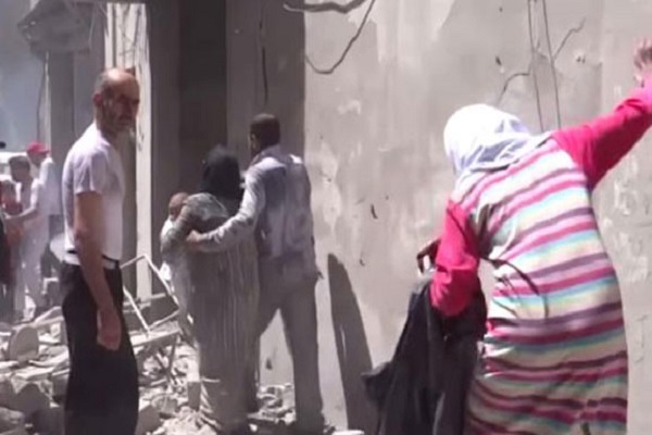 جانب من عمليات تدمير حلب 
