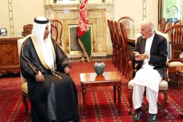 السفير جمعة الكعبي والرئيس الأفغاني