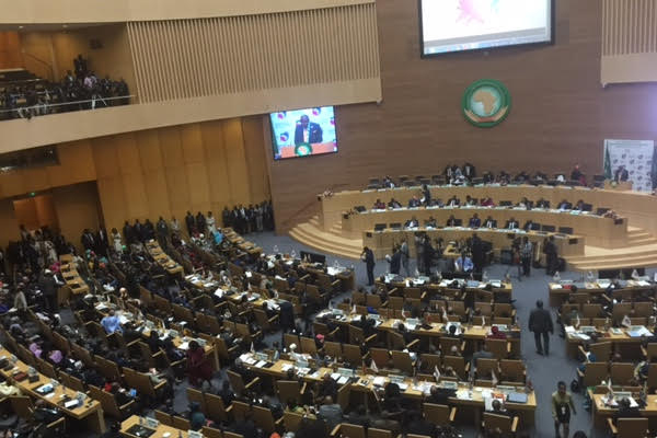 جانب من الجلسة الافتتاحية لقمة أديس أبابا