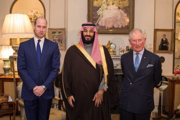 أمير ويلز يقيم مأدبة عشاء على شرف ولي العهد السعودي