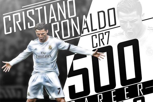 كريستيانو رونالدو يتجاوز حاجز الـ500 هدف في مسيرته الاحترافية