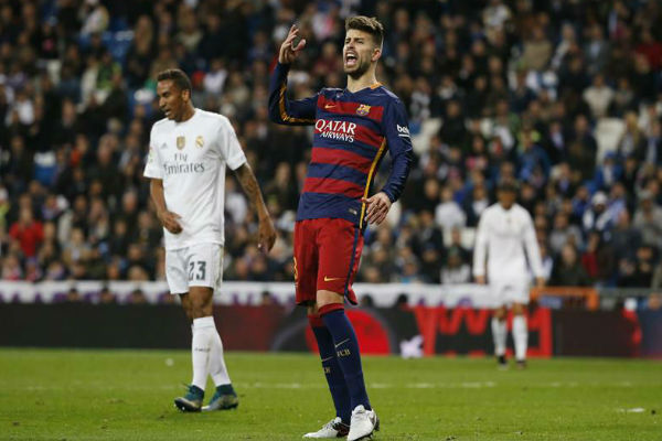 من مباراة الكلاسيكو أمام ريال مدريد في البرنابيو