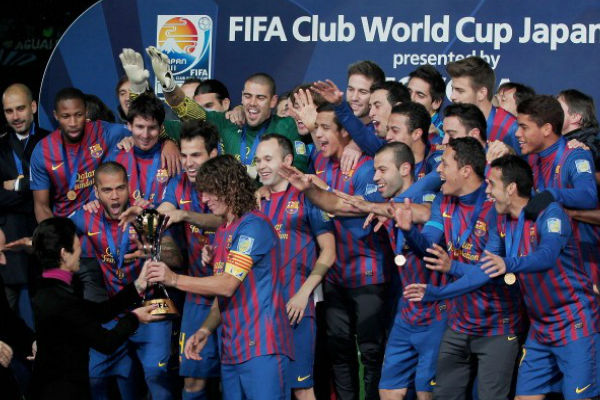 برشلونة فاز بكأس العالم مرتين ويطمح للظفر بالثالثة