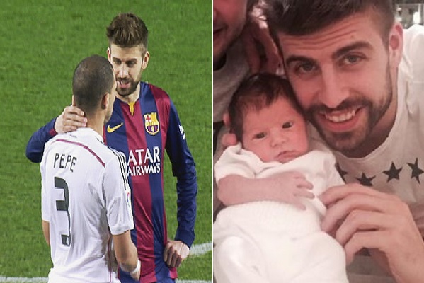مدافع ريال مدريد سأل مدافع برشلونة عن حالة ابنه حديث الولادة