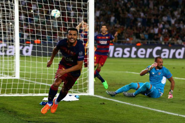 بيدرو رودريغيز أحرز هدف التتويج في مباراة وداعية له مع برشلونة
