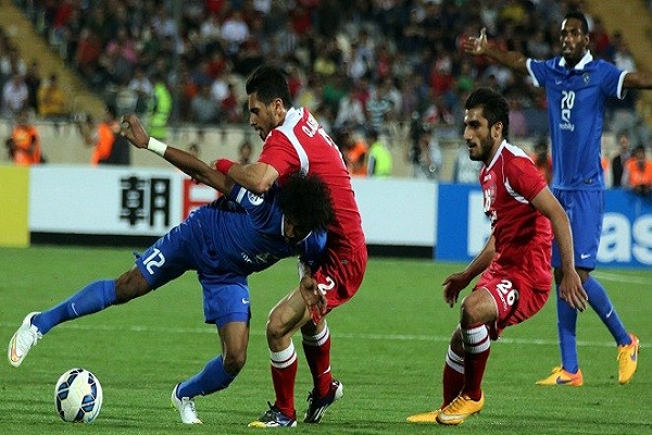 جانب من مباراة سابقة بين الهلال السعودي واحدى الفرق الإيرانية