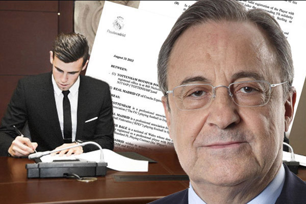 فلورنتينو بيريز رئيس نادي ريال مدريد الإسباني ينفى الأرقام التي تسربت بشأن صفقة بيل