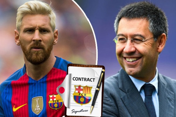 رئيس برشلونة يسعى لتجديد عقد ميسي حتى وقت اعتزاله في النادي