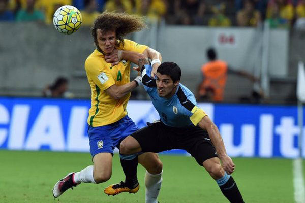 من مباراة البرازيل ضد الأوروغواي