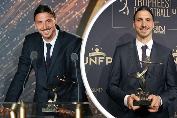 فوز إبراهيموفيتش بجائزة لاعب العام في الدوري الفرنسي