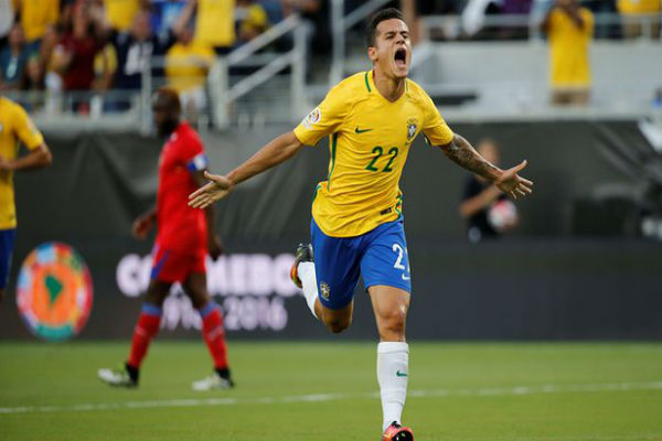 كوتينيو أحرز ثلاثية في الفوز الساحق للبرازيل