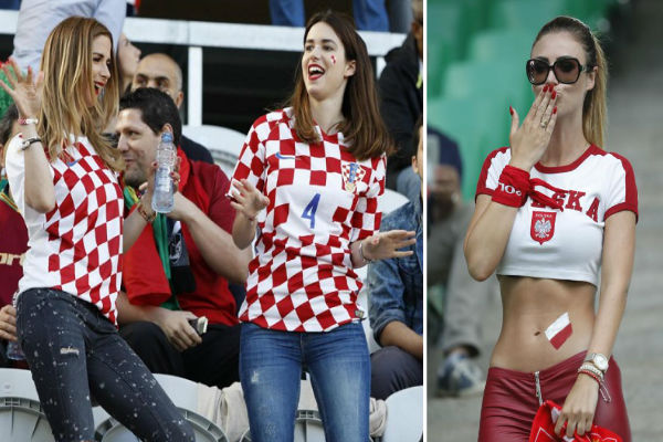 أفراح بولندية وحسناوات كرواتيا يخطفن الأنظار في لقاء البرتغال
