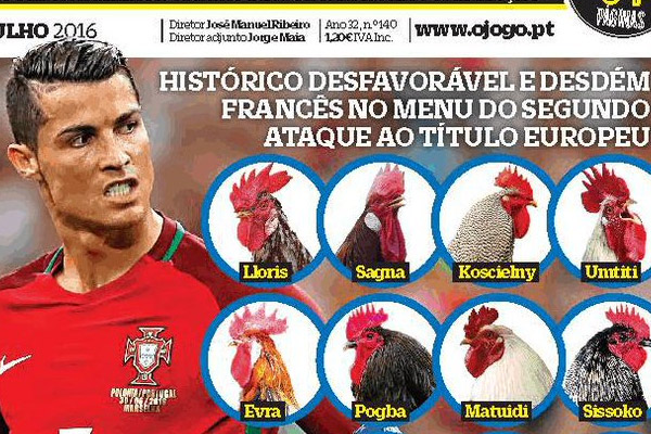 الصورة التي نشرتها الصحيفة البرتغالية