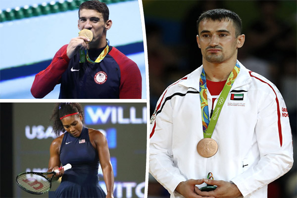 الإماراتي توما يحقق للعرب أول ميدالية وفيلبس يعزز أسطورته الأولمبية وسيرينا تفقد لقب الفردي