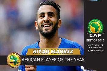 الجزائري محرز أفضل لاعب في قارة افريقيا لعام 2016