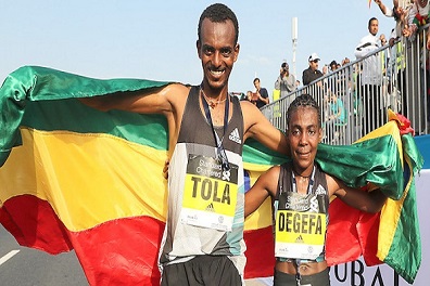 سيطرة أثيوبية على المراكز الأولى في ماراتون دبي