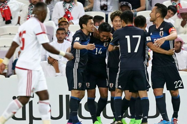 رفعت اليابان رصيدها الى 13 نقطة، بالتساوي مع السعودية التي تتفوق بفارق الأهداف 