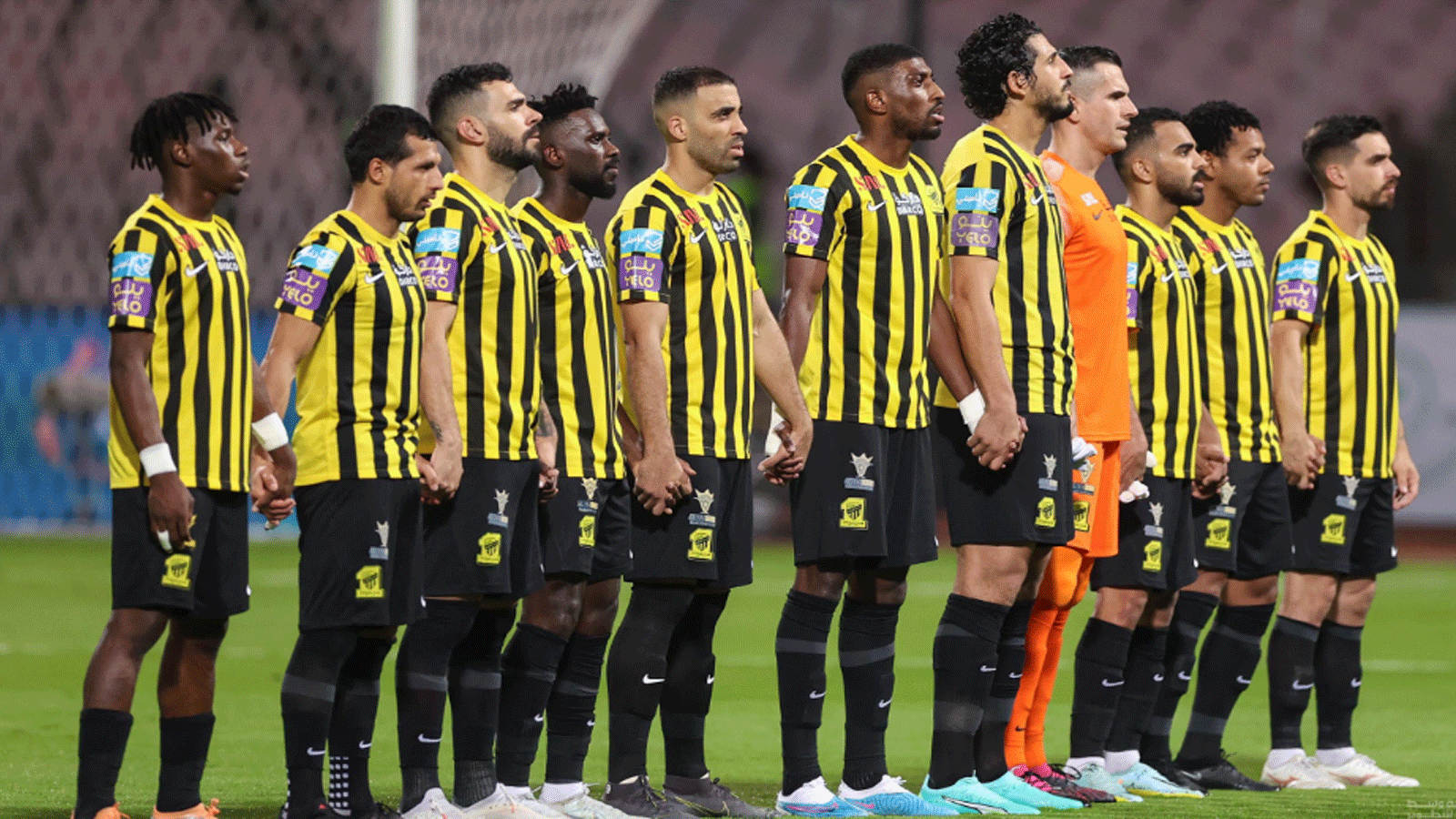 صورة للاعبي نادي الاتحاد السعودي من صفحته الموثقة على تويتر