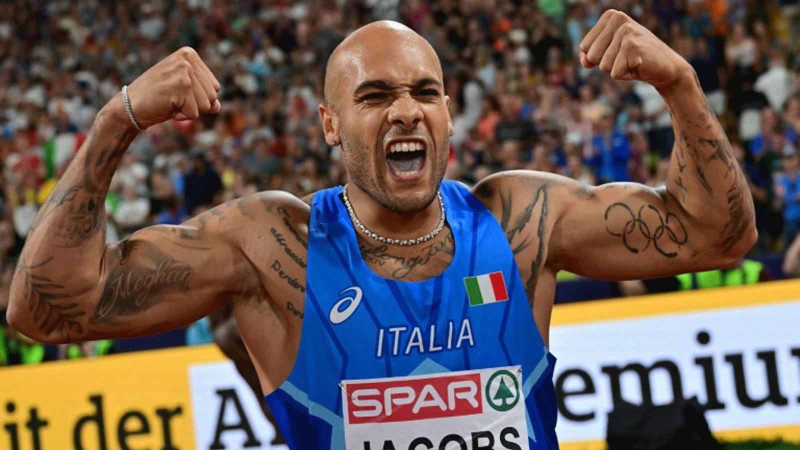 الإيطالي مارسيل جاكوبس بطل أولمبياد طوكيو وبطل أوروبا في سباق 100متر