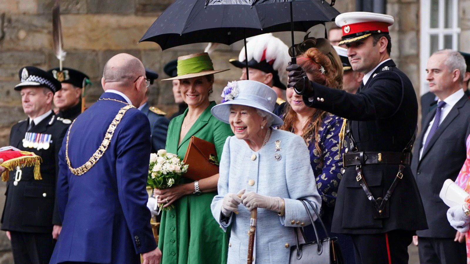 ملكة بريطنيا في حفل المفاتيح في قصر هوليرود في ادنبره