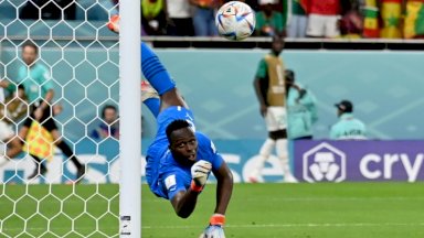 الحارس السنغالي إدوار مندي في مواجهة قطر في مونديال 2022