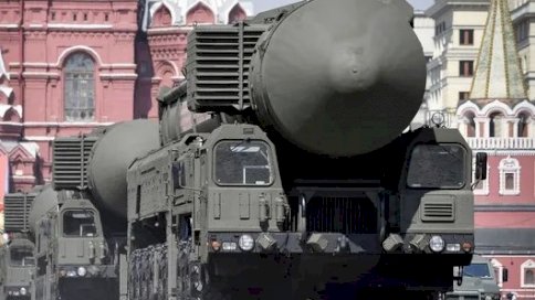 سلاح نووي روسي في الساحة الحمراء في موسكو في 7 مايو 2019