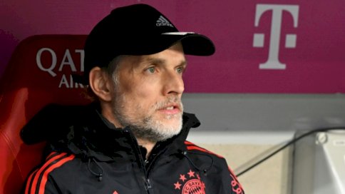 مدرب بايرن ميونيخ توماس توخل خلال المباراة ضد بوروسيا دورتموند في الدوري الالماني في ميونيخ في الاول من أبريل 2023.
