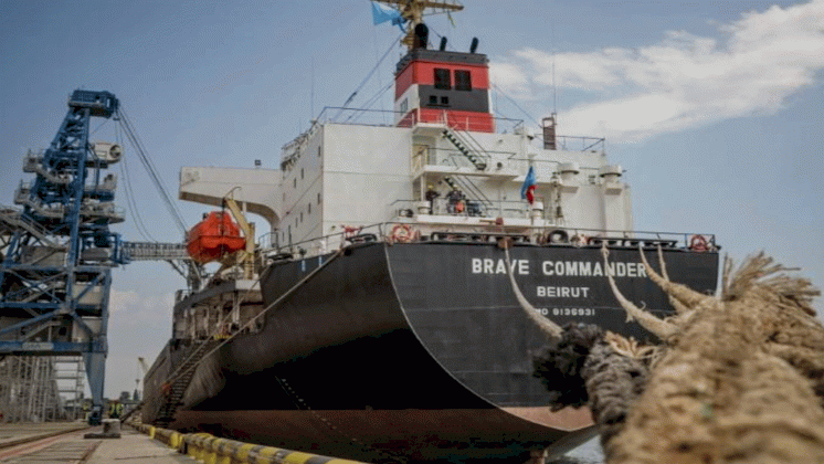 The arrival in Africa of the 1st UN ship loaded with Ukrainian grain